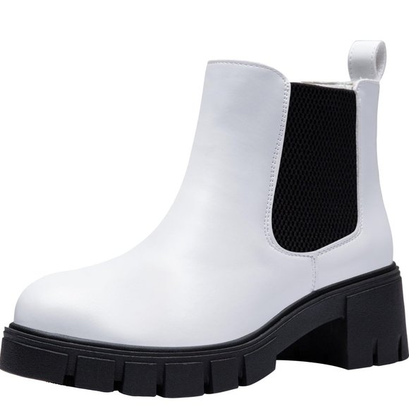 Shoes - NWT Women's 936 Lug Sole Platform Chelsea Ankle Boots, Combat Fall Booties